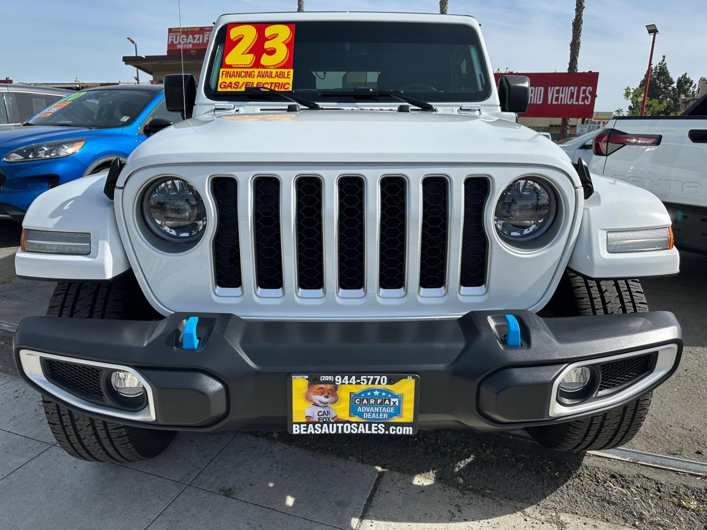 2023 Jeep Wrangler Unlimited Sahara 4XE (1C4JJXP6XPW) with an 2.0L L4 DOHC 16V HYBRID engine, 8A transmission, located at 744 E Miner Ave, Stockton, CA, 95202, (209) 944-5770, 37.956863, -121.282082 - Photo#2