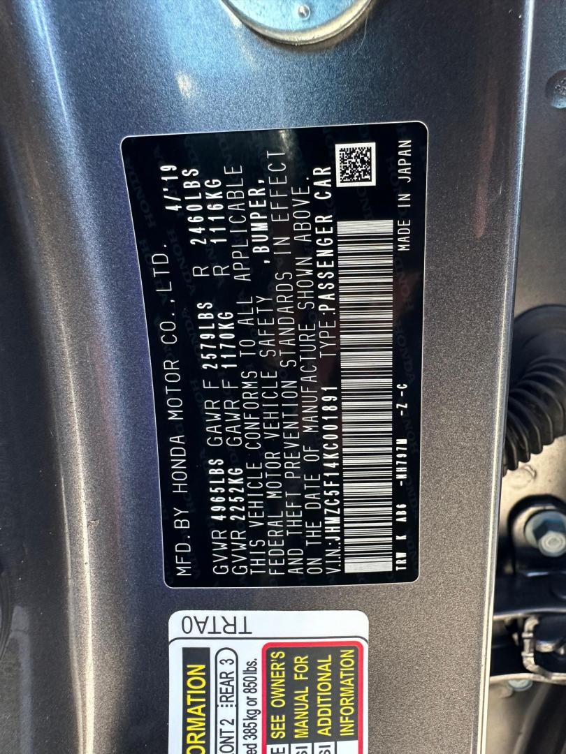 2019 Honda Clarity Plug-In Hybrid (JHMZC5F14KC) with an 1.5L L4 DOHC 16V HYBRID engine, CVT transmission, located at 744 E Miner Ave, Stockton, CA, 95202, (209) 944-5770, 37.956863, -121.282082 - Photo#13