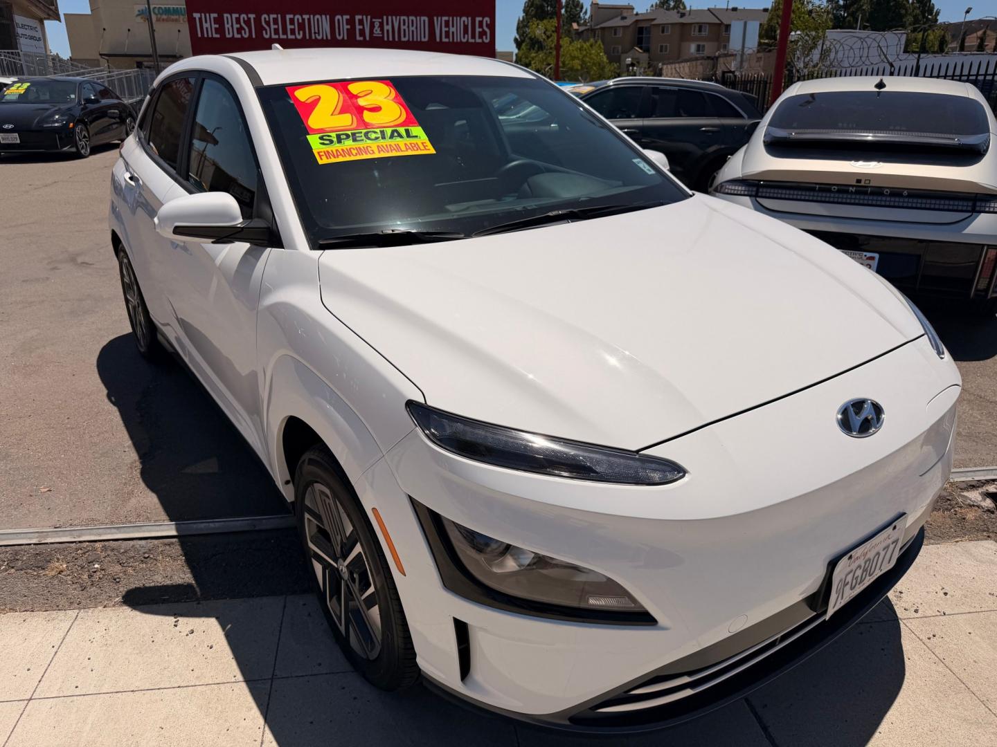 2023 Hyundai Kona EV SEL (KM8K23AG4PU) with an ELECTRIC engine, 1A transmission, located at 744 E Miner Ave, Stockton, CA, 95202, (209) 944-5770, 37.956863, -121.282082 - Photo#1