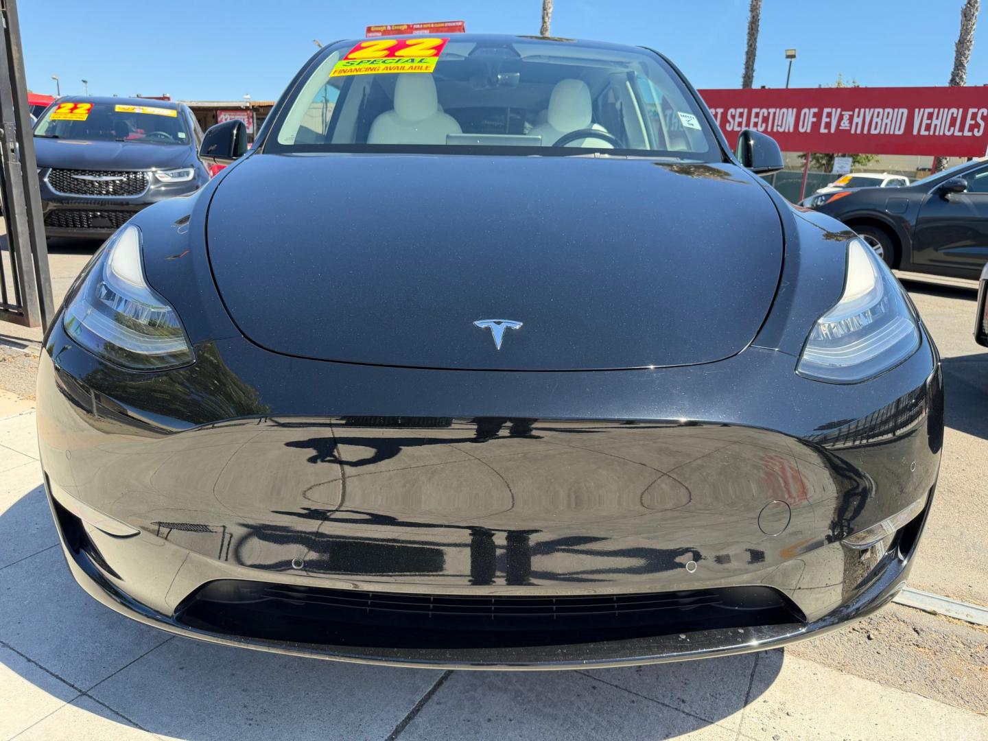 2022 Tesla Model Y Long Range AWD (7SAYGAEE0NF) with an ELECTRIC engine, 1A transmission, located at 744 E Miner Ave, Stockton, CA, 95202, (209) 944-5770, 37.956863, -121.282082 - Photo#2