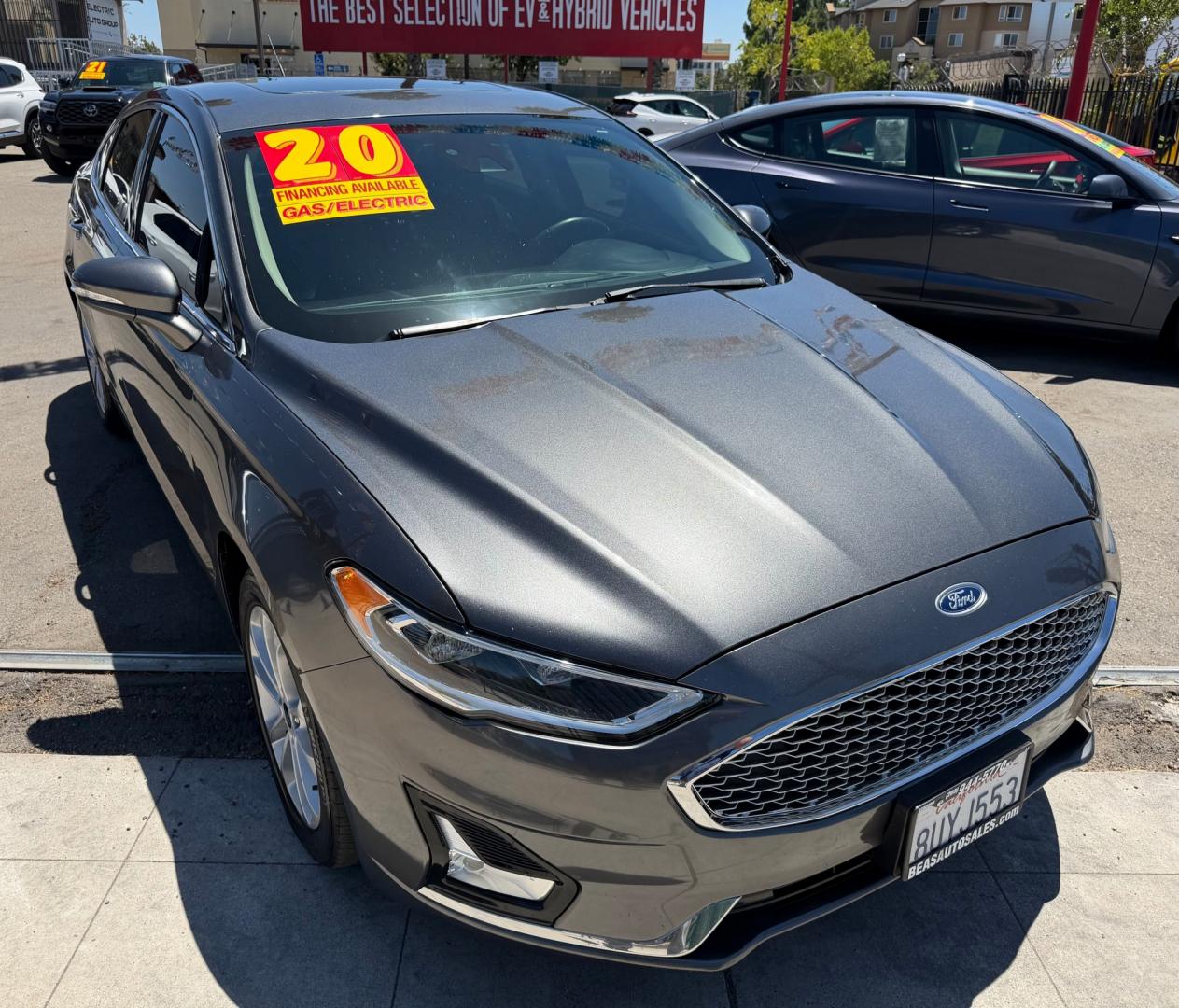 2020 Ford Fusion Energi Titanium (3FA6P0SU7LR) with an 2.0L L4 DOHC 16V HYBRID engine, CVT transmission, located at 744 E Miner Ave, Stockton, CA, 95202, (209) 944-5770, 37.956863, -121.282082- Photo#1