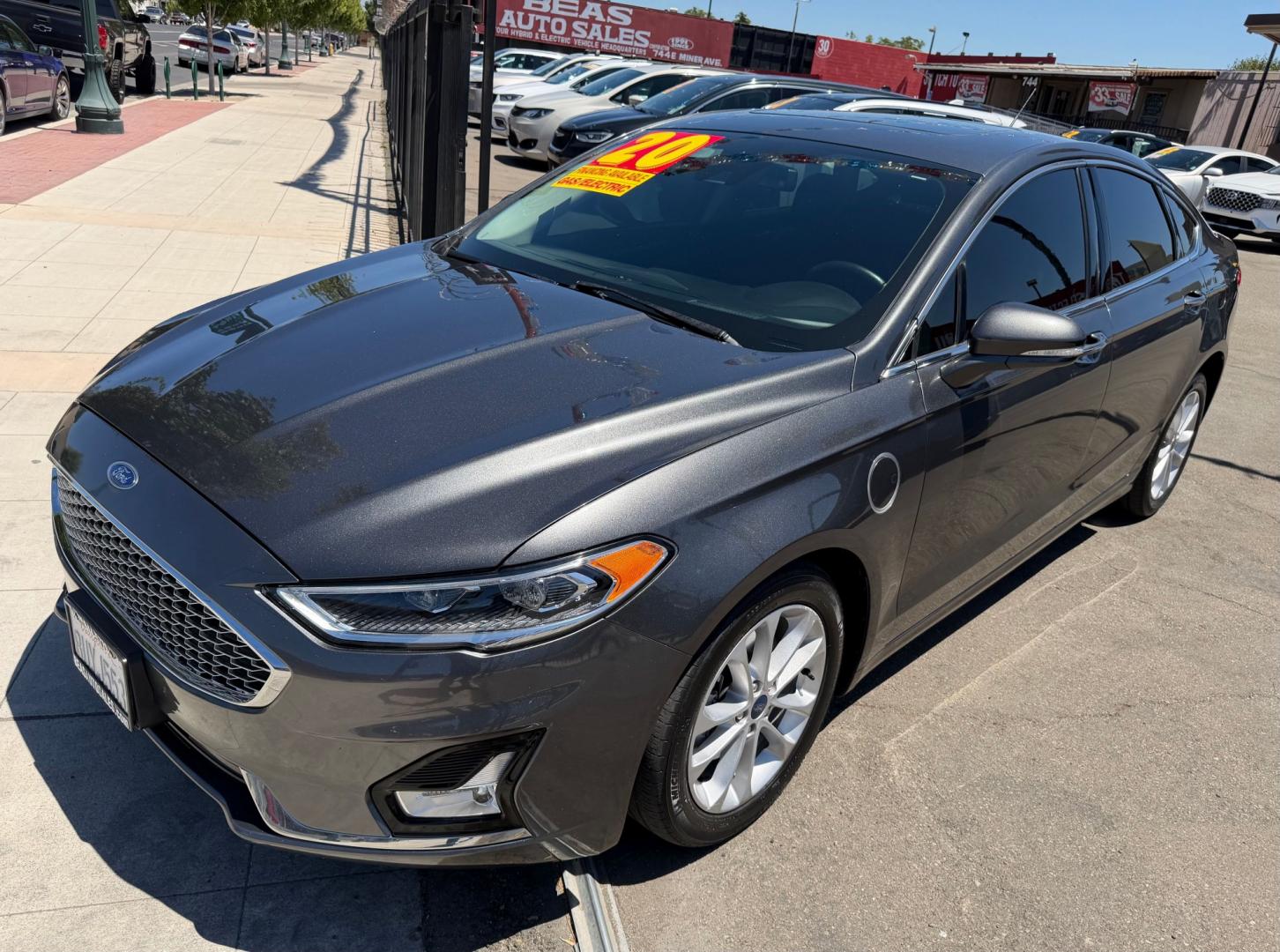 2020 Ford Fusion Energi Titanium (3FA6P0SU7LR) with an 2.0L L4 DOHC 16V HYBRID engine, CVT transmission, located at 744 E Miner Ave, Stockton, CA, 95202, (209) 944-5770, 37.956863, -121.282082- Photo#4
