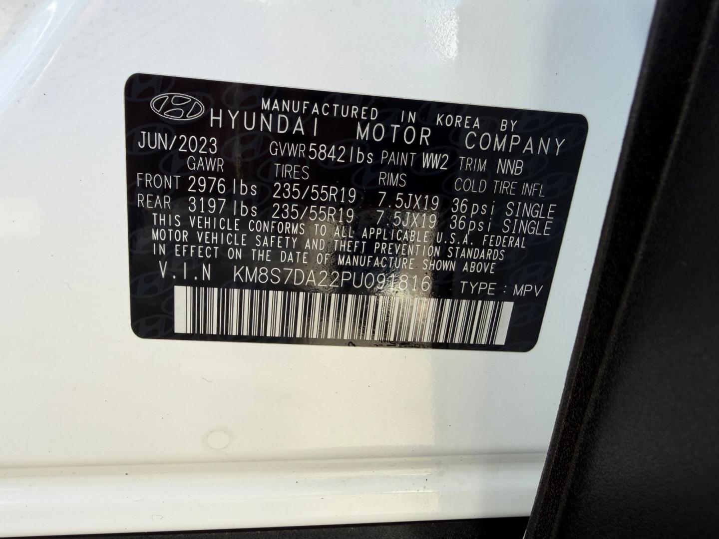 2023 Hyundai Santa Fe Plug-In Hybrid Limited (KM8S7DA22PU) with an 1.6L L4 DOHC 16V HYBRID engine, 6A transmission, located at 744 E Miner Ave, Stockton, CA, 95202, (209) 944-5770, 37.956863, -121.282082- Photo#12