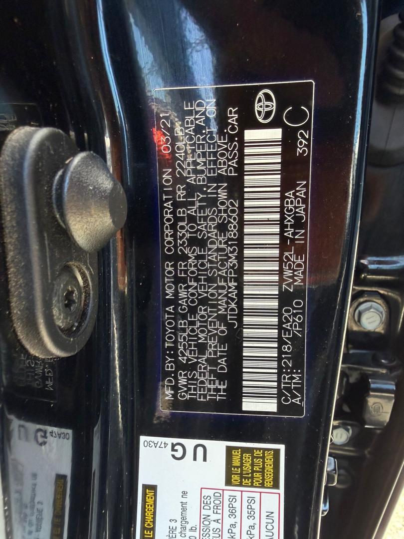 2021 Toyota Prius Prime XLE (JTDKAMFP3M3) with an 1.8L L4 DOHC 16V HYBRID engine, ECVT transmission, located at 744 E Miner Ave, Stockton, CA, 95202, (209) 944-5770, 37.956863, -121.282082- Photo#13