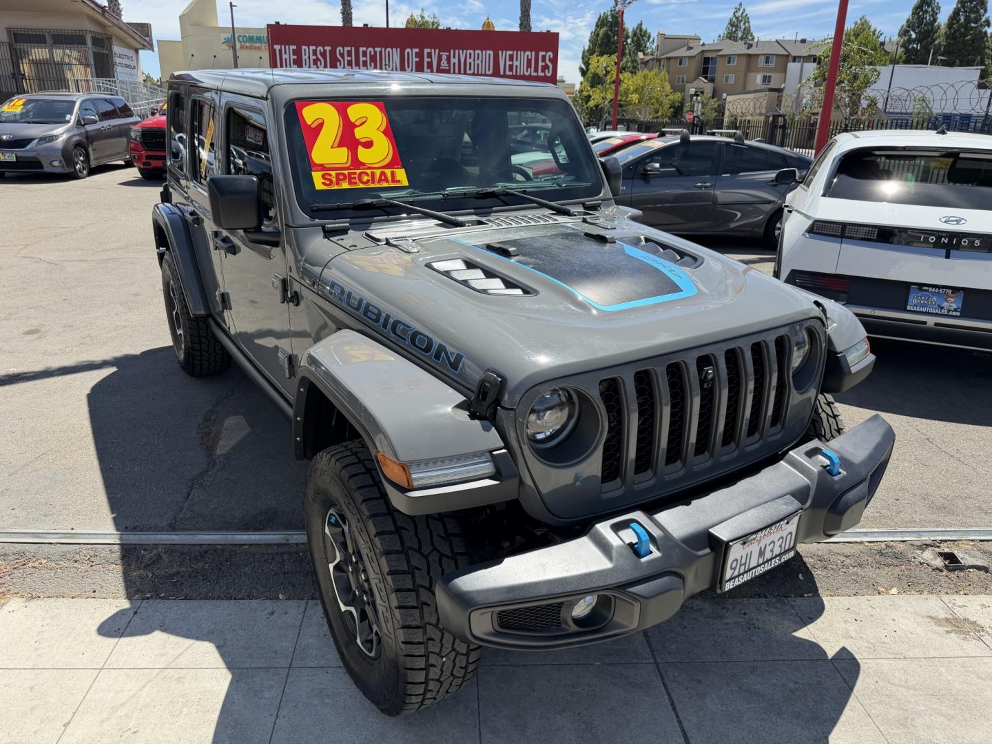 2023 Jeep Wrangler Unlimited Rubicon 20th Anniversary 4XE (1C4JJXR6XPW) with an 2.0L L4 DOHC 16V HYBRID engine, 8A transmission, located at 744 E Miner Ave, Stockton, CA, 95202, (209) 944-5770, 37.956863, -121.282082- Photo#1
