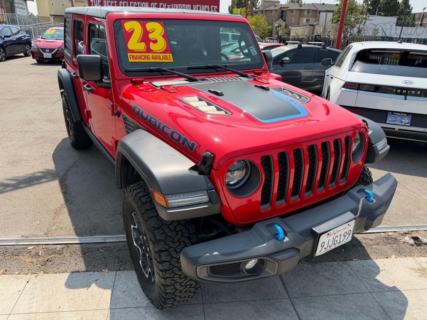 2023 Jeep Wrangler Rubicon 4XE (1C4JJXR68PW) with an 2.0L L4 DOHC 16V HYBRID engine, 8A transmission, located at 744 E Miner Ave, Stockton, CA, 95202, (209) 944-5770, 37.956863, -121.282082- Photo#1
