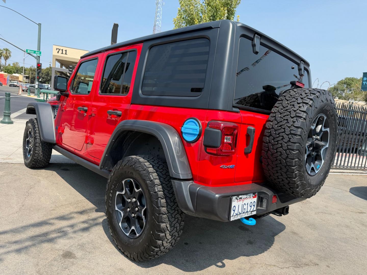 2023 Jeep Wrangler Rubicon 4XE (1C4JJXR68PW) with an 2.0L L4 DOHC 16V HYBRID engine, 8A transmission, located at 744 E Miner Ave, Stockton, CA, 95202, (209) 944-5770, 37.956863, -121.282082- Photo#5