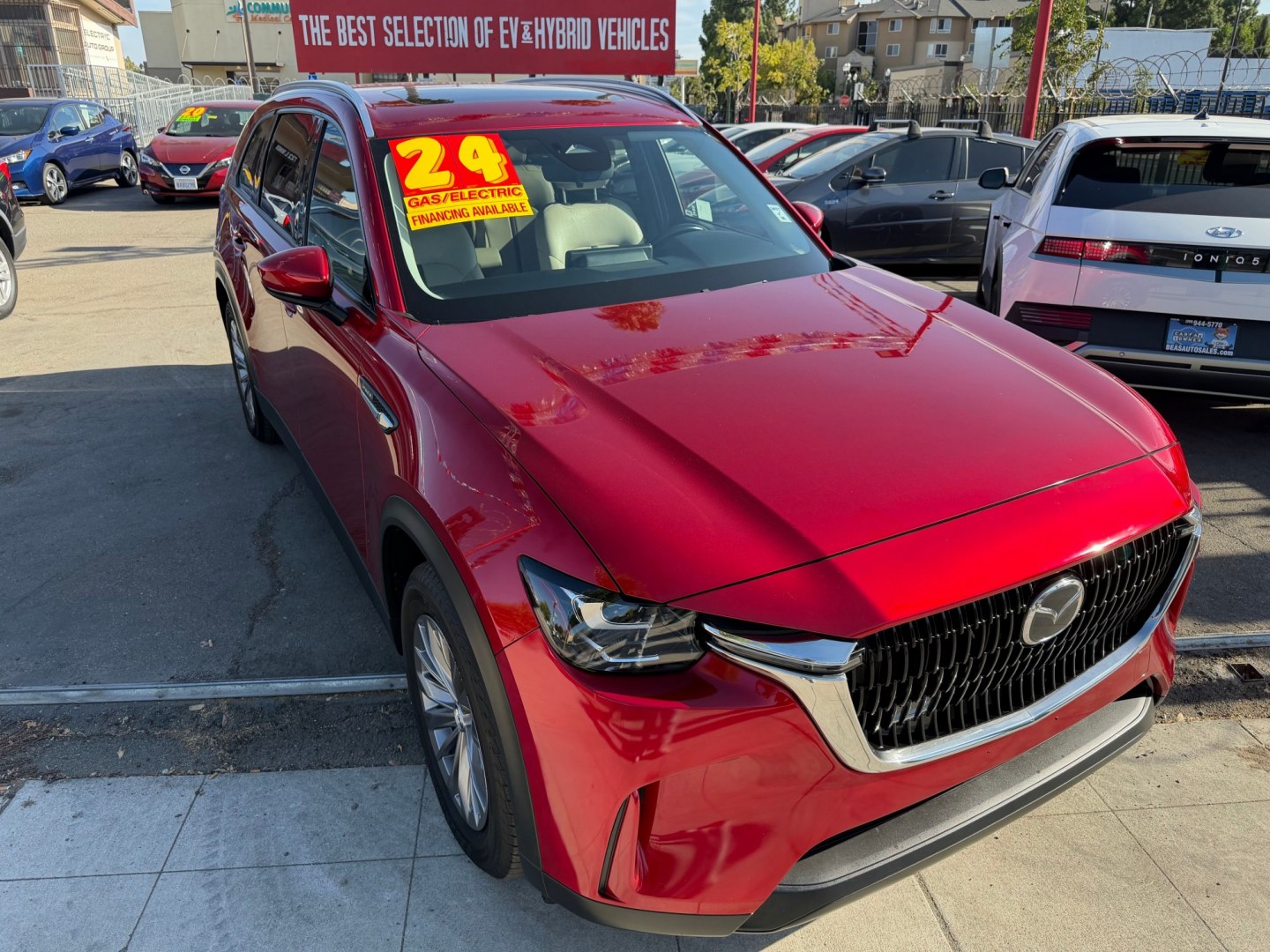 2024 Mazda CX-90 PHEV Preferred (JM3KKBHAXR1) with an 2.5L L4 DOHC 16V HYBRID engine, 8A transmission, located at 744 E Miner Ave, Stockton, CA, 95202, (209) 944-5770, 37.956863, -121.282082- Photo#1
