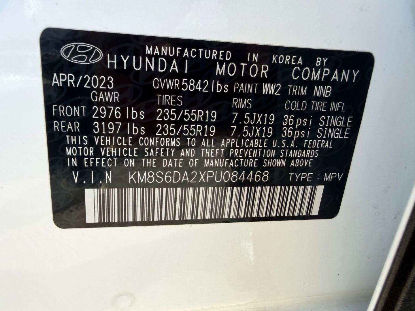 2023 Hyundai Santa Fe Plug-In Hybrid SEL Convenience (KM8S6DA2XPU) with an 1.6L L4 DOHC 16V HYBRID engine, 6A transmission, located at 744 E Miner Ave, Stockton, CA, 95202, (209) 944-5770, 37.956863, -121.282082- Photo#13