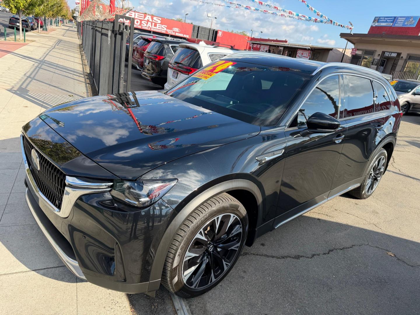 2024 Mazda CX-90 Premium Plus (JM3KKEHA6R1) with an 3.3L V6 DOHC 24V HYBRID engine, 8A transmission, located at 744 E Miner Ave, Stockton, CA, 95202, (209) 944-5770, 37.956863, -121.282082- Photo#4